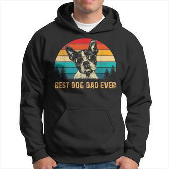 Vintage Boston Terrier Dad Dog Dad Fathers Day Hoodie - Thegiftio UK