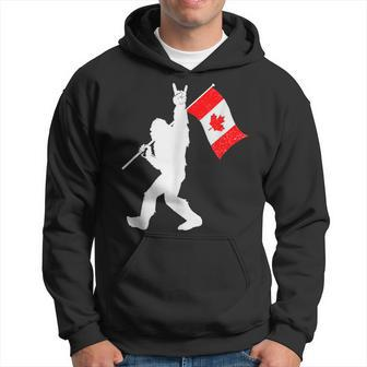 Vintage Canadian Bigfoot And Rock'n Roll Canada Day Hoodie - Seseable