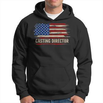 Vintage Casting Director American Flag Job Gift Hoodie | Mazezy