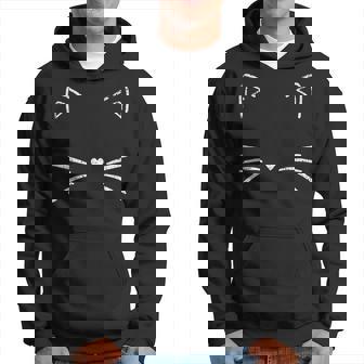 Vintage Cat Face Funny Cute Animal Halloween Costume Halloween Funny Gifts Hoodie | Mazezy