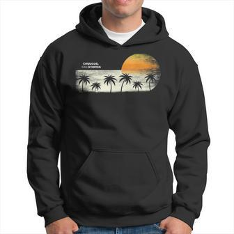 Vintage Cayucos Ca Ocean Sunset And Palm Trees Hoodie | Mazezy DE