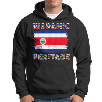 Vintage Costa Rica Costa Rican Flag Hispanic Heritage Month Hoodie | Mazezy