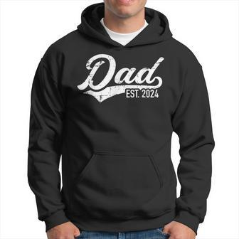 Vintage Dad Est 2024 For Fathers Day Promoted To Daddy 2024 Hoodie - Seseable