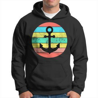 Vintage Distressed Nautical Anchor Boating Cute Retro Style Hoodie | Mazezy UK