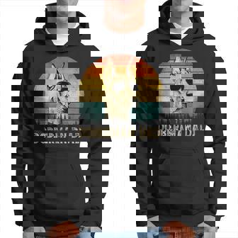 Vintage Doberman Dad Dog Lovers Fathers Day Hoodie | Mazezy