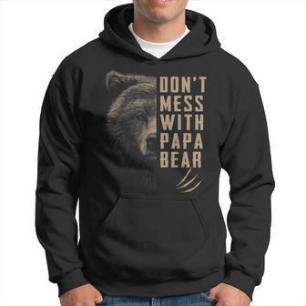Vintage Dont Mess With Papa Bear Funny Fathers Day Hoodie | Mazezy CA