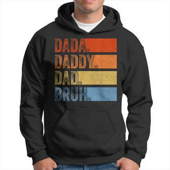 Vintage Fathers Day Dada Daddy Dad Bruh Tie Dye Hoodie | Mazezy
