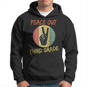 Vintage Graduate Third Grade 2022 Peace Out 3Rd Grade Hoodie