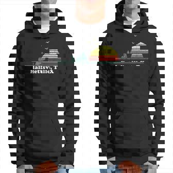 Vintage Hallettsville Texas Home Souvenir Print Hoodie | Mazezy