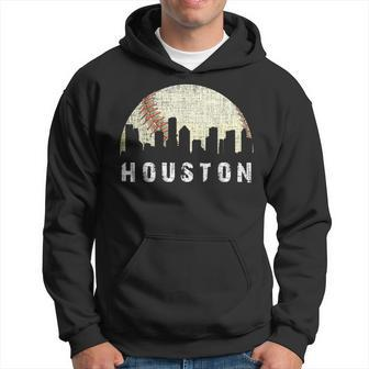 Vintage Houston Skyline City Baseball Met At Gameday Hoodie | Mazezy DE