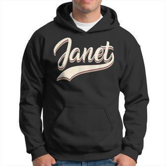 Vintage Janet Retro First Name Personalized 1970S Love Janet Hoodie - Thegiftio UK