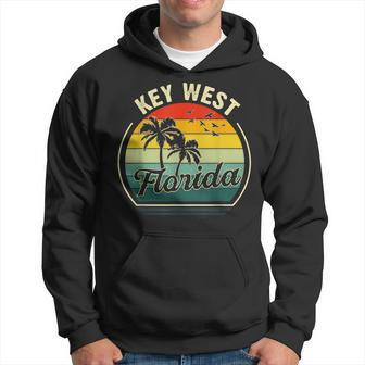 Vintage Key West Beach Floria Summer Vacation Sunset Palm Key West Funny Gifts Hoodie | Mazezy