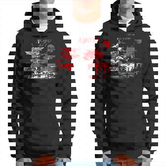 Vintage Kyoto Japan Ancient Temple Landscape Autumn Season Hoodie | Mazezy