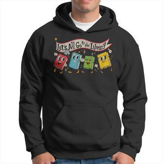 Vintage Let's All Go To The Library Hoodie | Mazezy