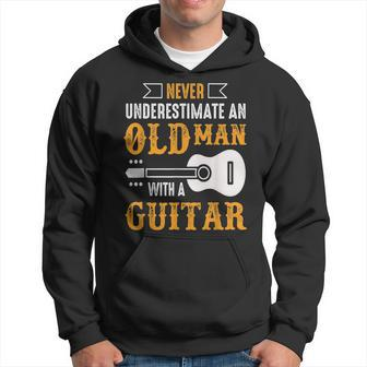 Vintage Never Underestimate An Old Man With A Guitar Gift Gift For Mens Hoodie | Mazezy CA