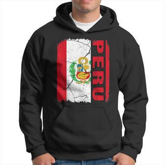 Vintage Peruvian Flag Peru Pride Roots Heritage Gift Hoodie - Seseable