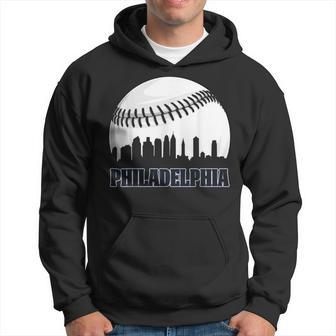 Vintage Philadelphia Baseball Skyline Retro Philly Cityscap  Hoodie