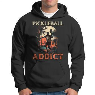 Vintage Pickleball Addict Player For Paddleball Lover Hoodie | Mazezy