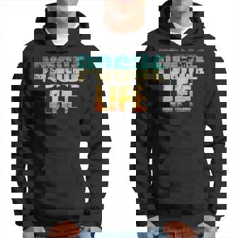 Vintage Pogue Life Surfer Beach Sunset Outer Banks Graphic Hoodie | Mazezy