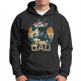 Vintage Retro Goat Dad Best Goat Daddy Funny Fathers Day Hoodie - Seseable