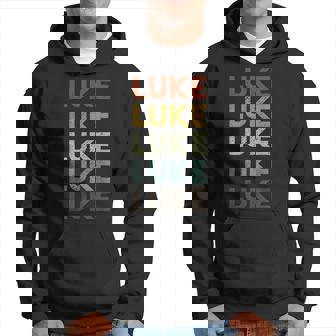 Vintage Retro Luke First Name Hoodie - Monsterry