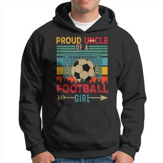 Vintage Retro Proud Uncle Of A Football Player Family Girl Hoodie | Mazezy