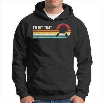 Vintage Retro Sunset Paddle Id Hit That Pickleball Players Hoodie | Mazezy