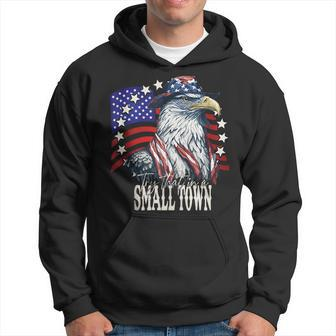 Vintage Retro Try That In My Town Eagle American Flag Hoodie - Seseable
