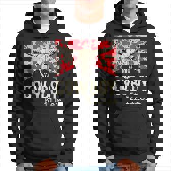 Vintage Rodeo Cowboy Western Bull Skull Killer Cowhide Rodeo Funny Gifts Hoodie | Mazezy
