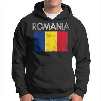 Vintage Romania Romanian Flag Pride Gift Pride Month Funny Designs Funny Gifts Hoodie | Mazezy DE