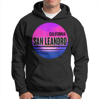 Vintage San Leandro Vaporwave California Hoodie | Mazezy