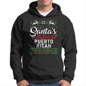 Vintage Santa Claus Favorite Puerto Rican Christmas Tree Hoodie - Seseable