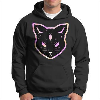 Vintage Scary Halloween Black Cat Costume Witch Moon Kitty Moon Funny Gifts Hoodie | Mazezy