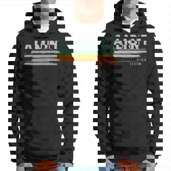 Vintage Stripes Almont Mi Hoodie | Mazezy