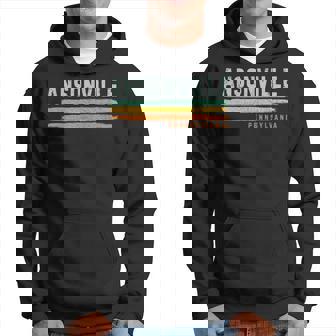 Vintage Stripes Ansonville Pa Hoodie | Mazezy