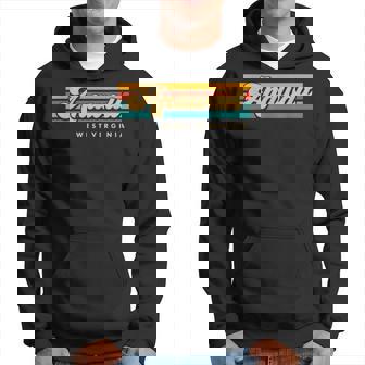 Vintage Sunset Stripes Anawalt West Virginia Hoodie | Mazezy