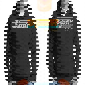 Vintage Sunset Stripes Armonk New York Hoodie | Mazezy