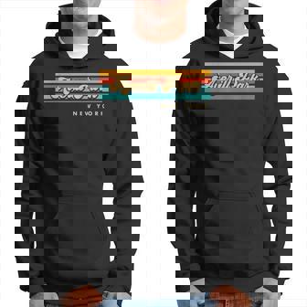 Vintage Sunset Stripes Averill Park New York Hoodie | Mazezy