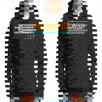 Vintage Sunset Stripes Chualar California Hoodie | Mazezy