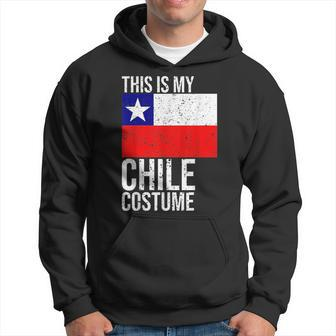 Vintage This Is My Chile Flag Costume Design For Halloween Chile Funny Gifts Hoodie | Mazezy CA