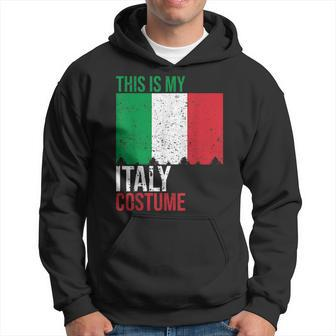 Vintage This Is My Italy Flag Costume For Halloween Halloween Funny Gifts Hoodie | Mazezy