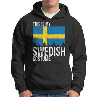Vintage This Is My Swedish Flag Costume For Halloween Halloween Funny Gifts Hoodie | Mazezy