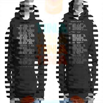 Vintage Tina First Name Pattern Tina Hoodie | Mazezy