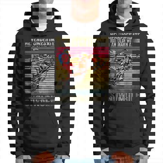 Vintage Never Underestimate An Old Man With A Snowmobile Hoodie | Seseable UK