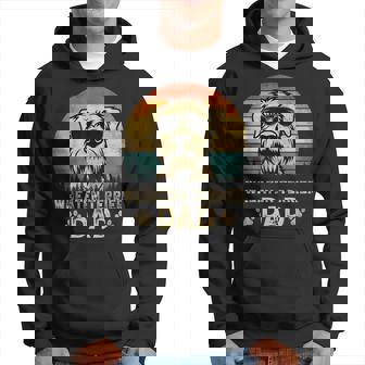 Vintage Wheaten Terrier Dad Dog Lovers Fathers Day Hoodie | Mazezy