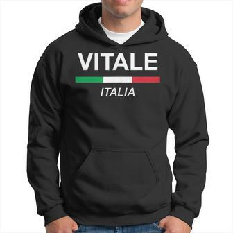 Vitale Italian Name Italy Flag Italia Family Surname Hoodie | Mazezy