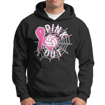 Volleyball Pink Out Pink Ribbon Breast Cancer Awareness Hoodie - Seseable