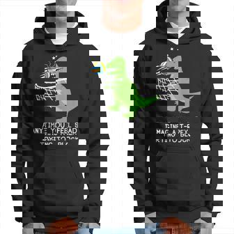 Volleyball T-Rex Volleyball Player Hoodie | Mazezy