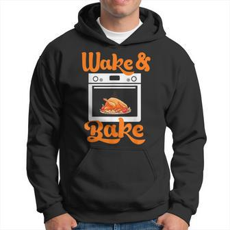 Wake Bake Turkey Feast Meal Dinner Chef Thanksgiving Hoodie - Thegiftio UK