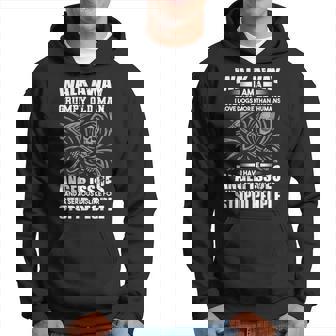 Walk Away I Am Grumpy Old Man I Love Dogs More Than Humans Hoodie | Mazezy